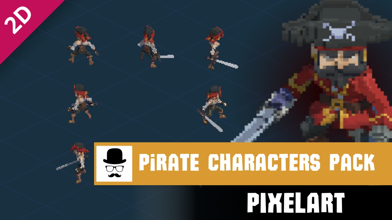 Media 1 for listing Pirate Characters Pack - PixelArt