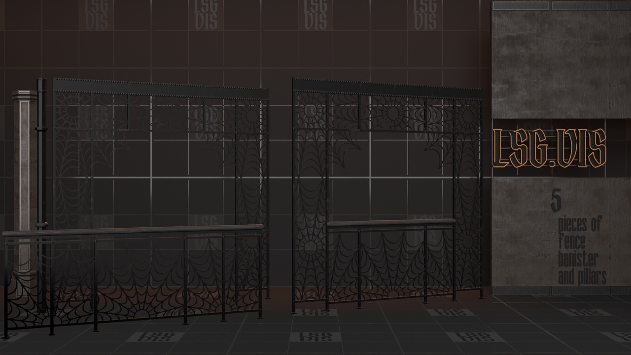 Media 1 for listing [LSG.VIS] New Orleans Themed Building Kit 01 | Modular Kitbash | 32 Assets