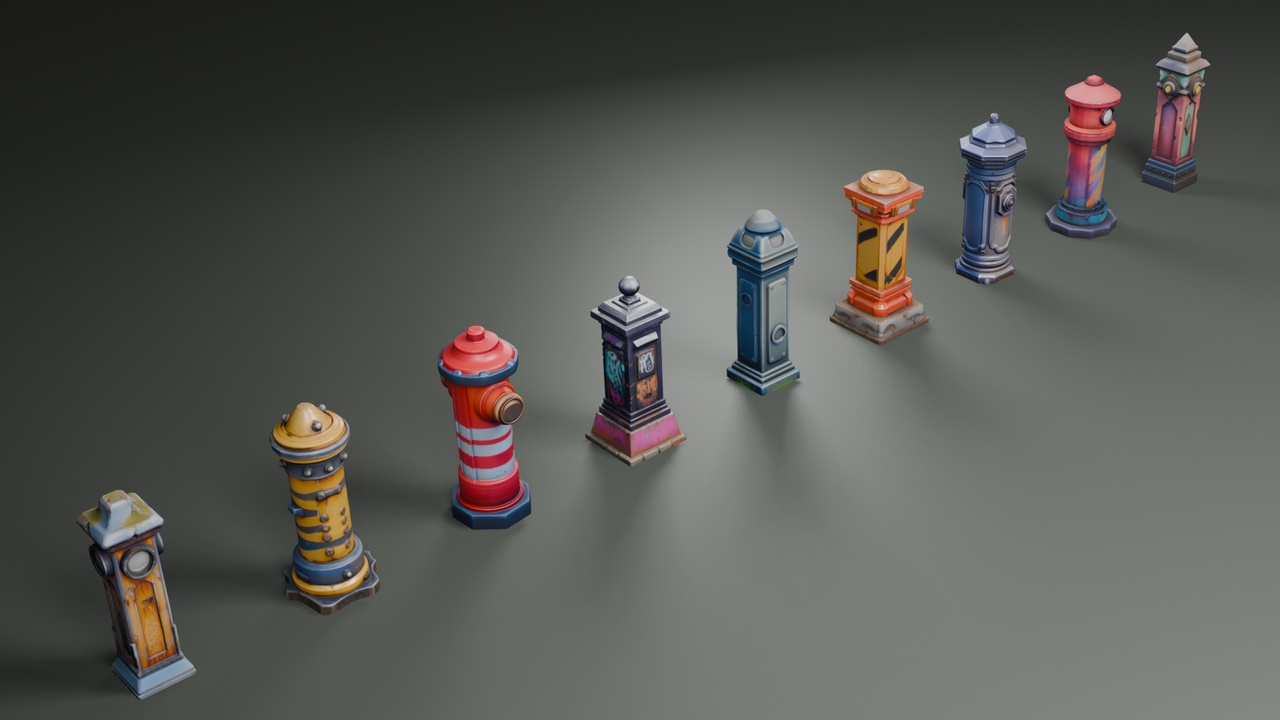 Media 1 for listing Stylized Bollards🛣️