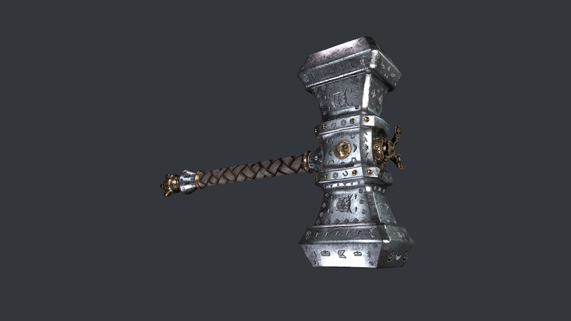 Ram's Head Runic Hammer | Fab