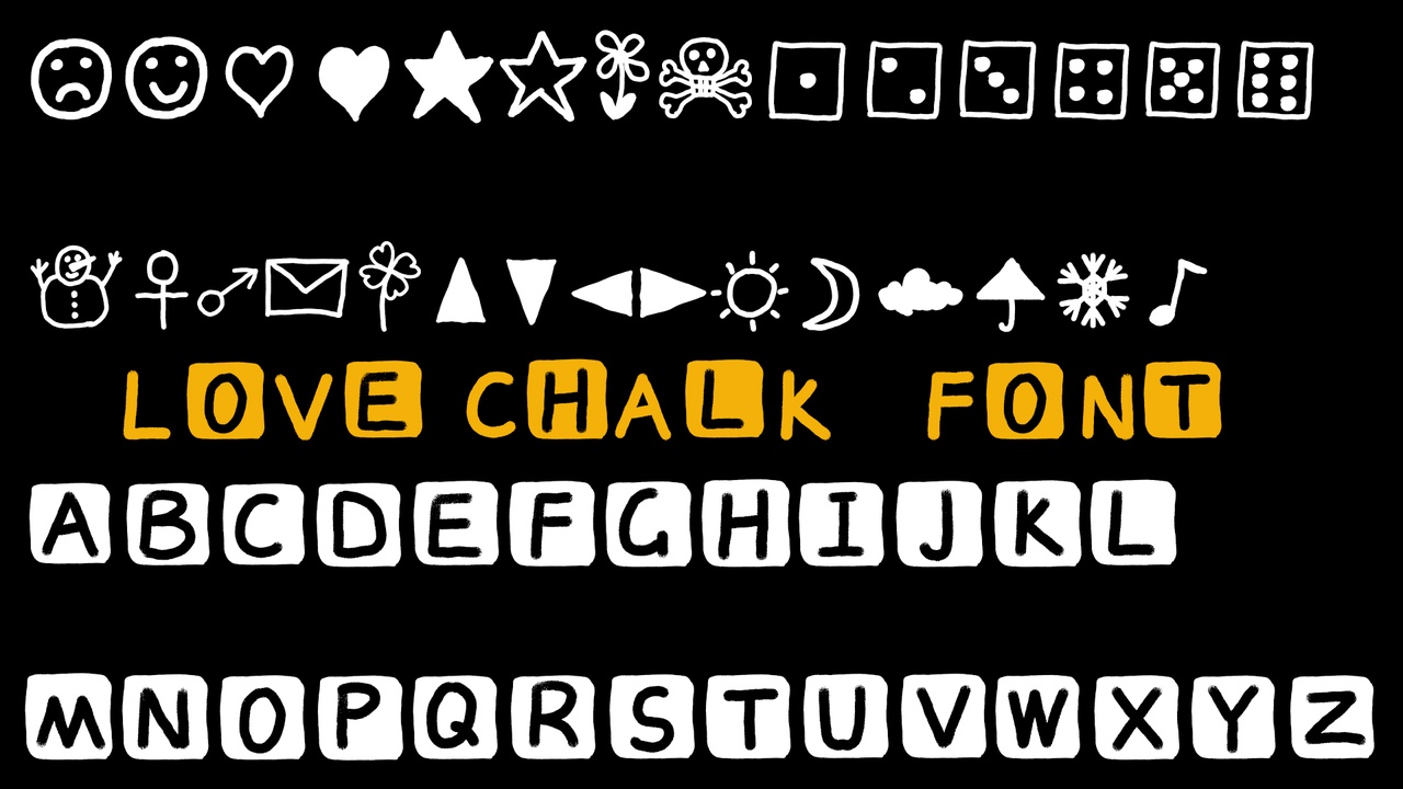 Media 1 for listing Chalk Font