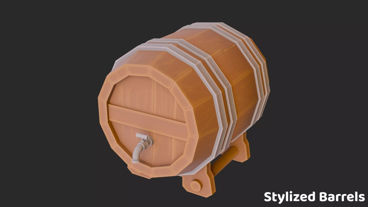 Media 1 for listing Stylized Barrels - Stylized Asset Pack by Ake