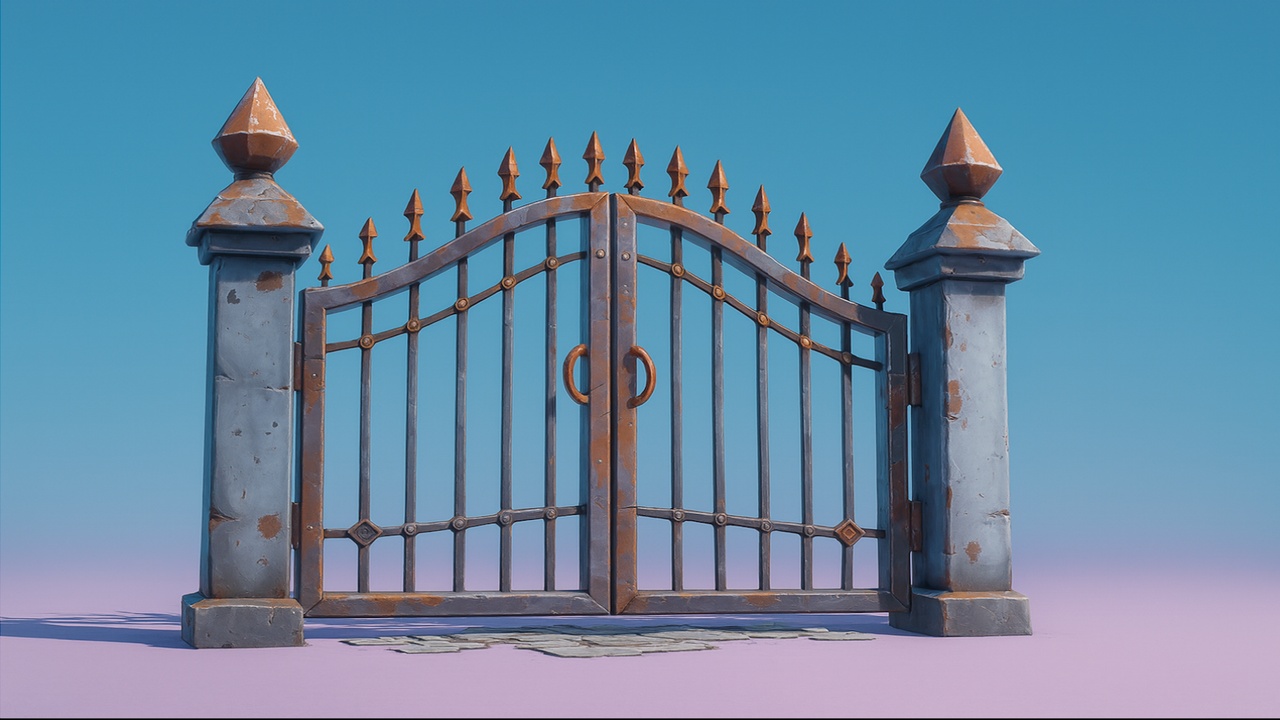 Media 1 for listing Stylized Metal Fences Set 1