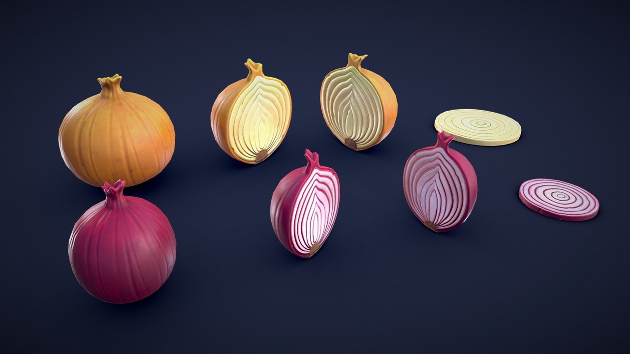 Stylized Onion - Game Ready 제품 등록을 위한 미디어 1개