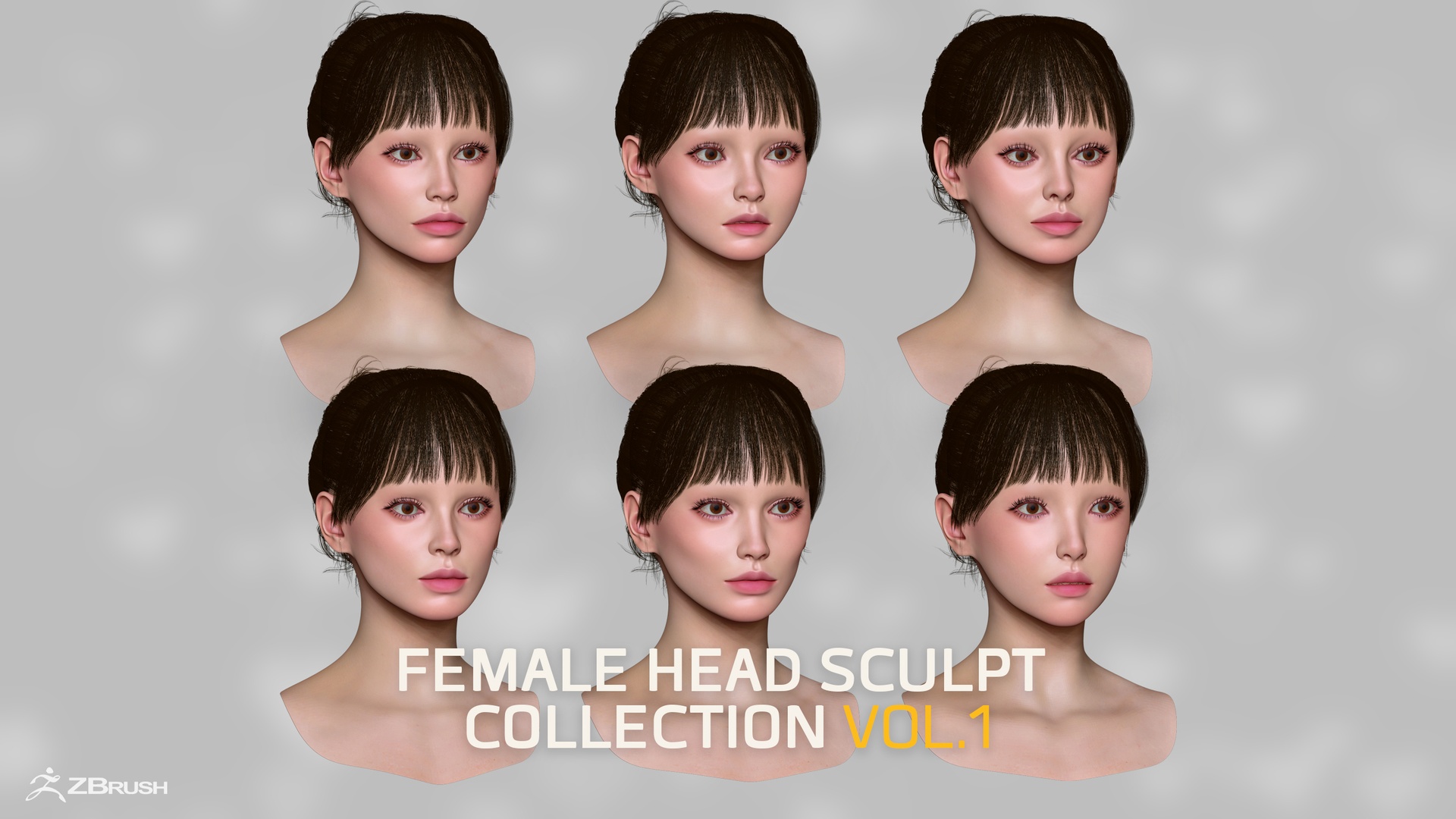 الوسائط 1 للقائمة FEMALE HEAD SCULPT COLLECTION VOL 1
