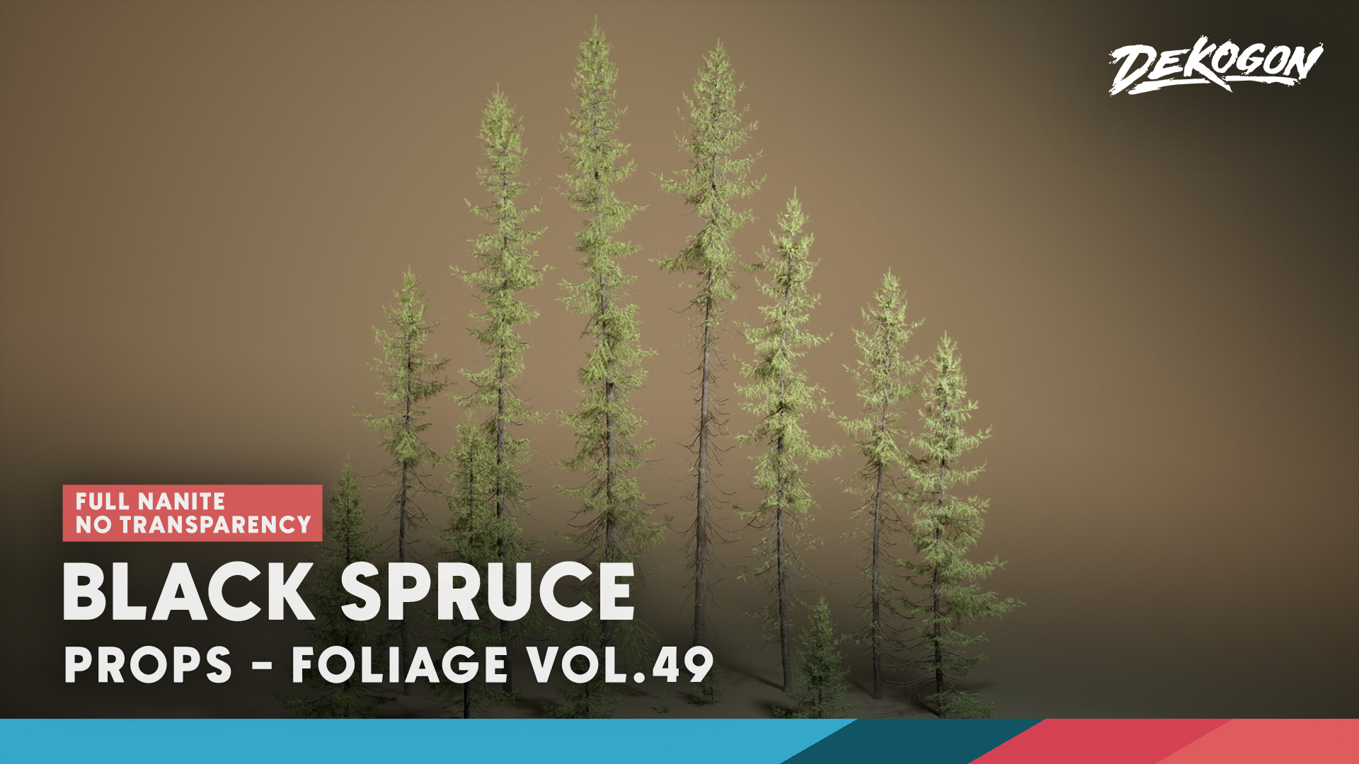 Foliage VOL.49 - Black Spruce (Nanite - NO TRANSPARENCY) | Fab