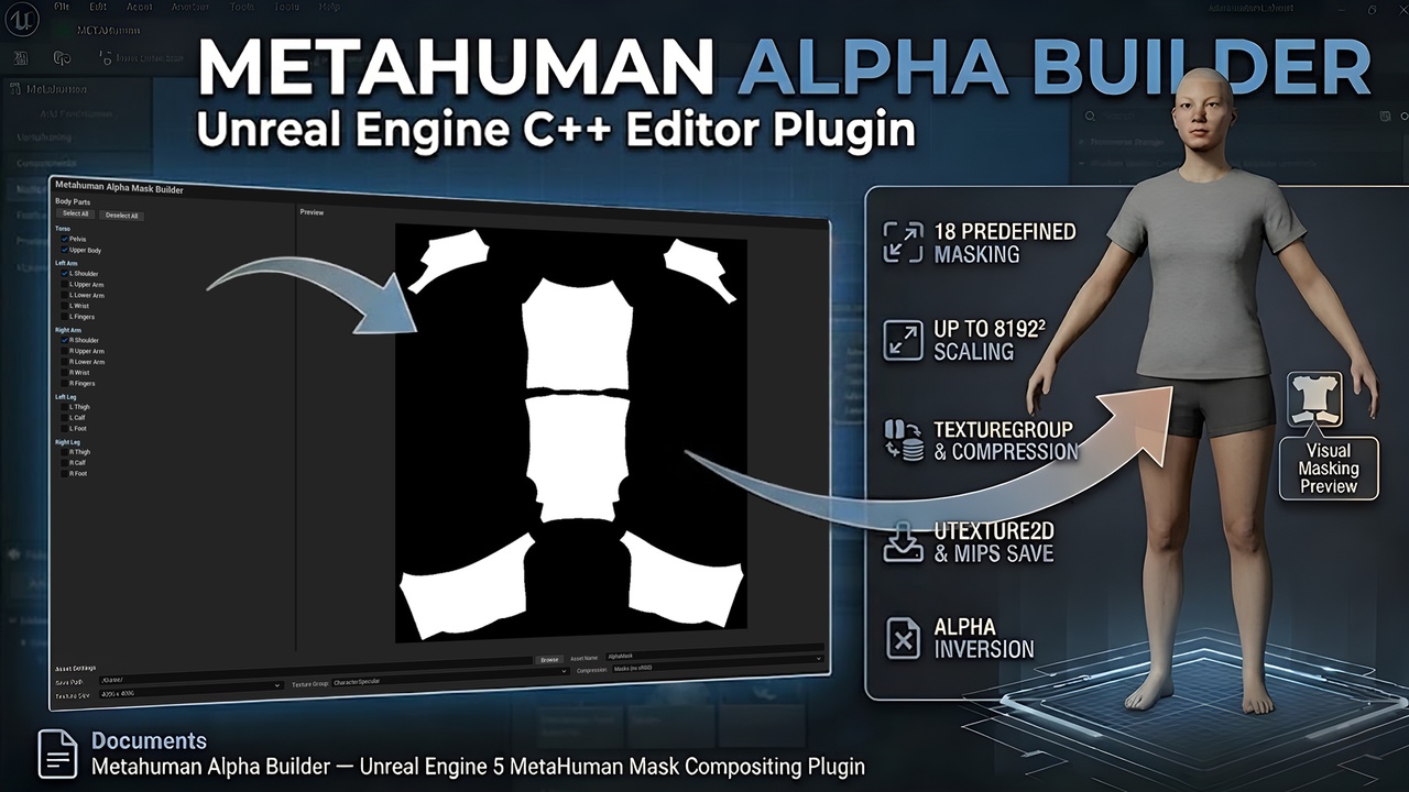 Media 1 for listing Metahuman Alpha Mask Builder