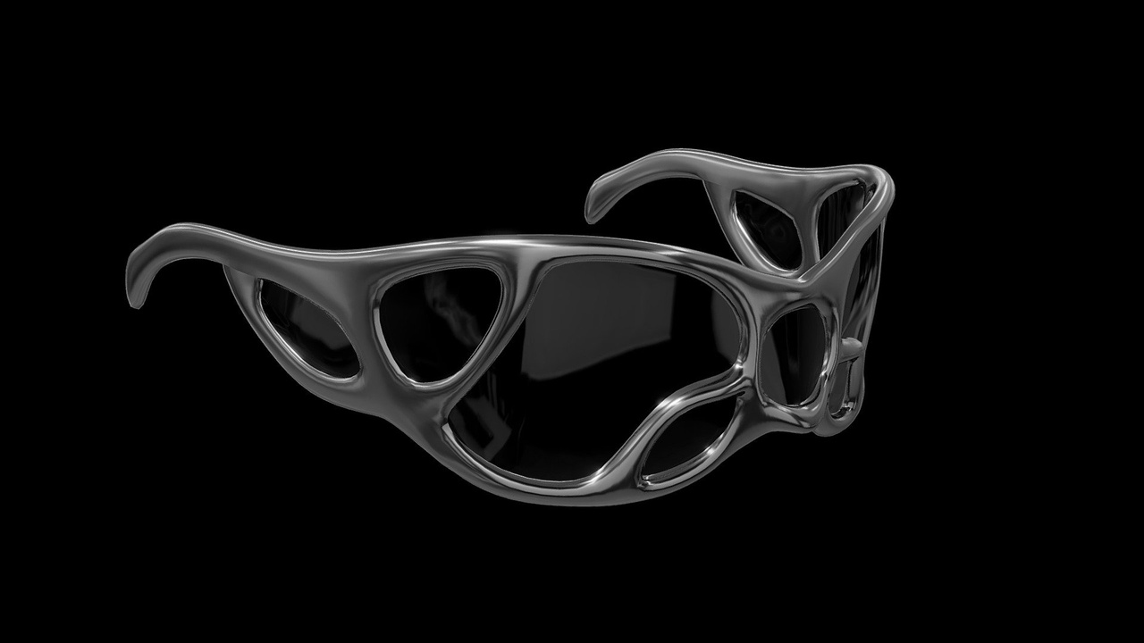 الوسائط 1 للقائمة Chrome sunglasses / sci-fi futuristic bug