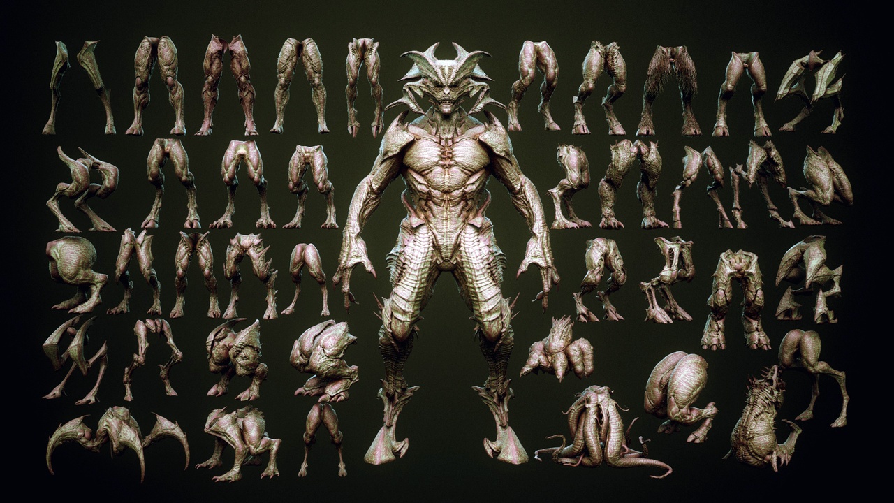 Media 1 for listing DEMON part 4: 40 Legs with Blendshapes