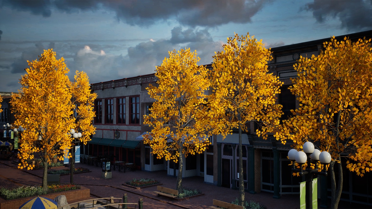 Media 1 for listing Realistic Low Poly Fall Maple Trees 166M