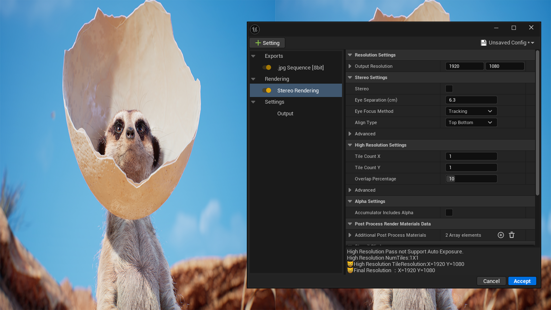 Stereoscopic Render Pass