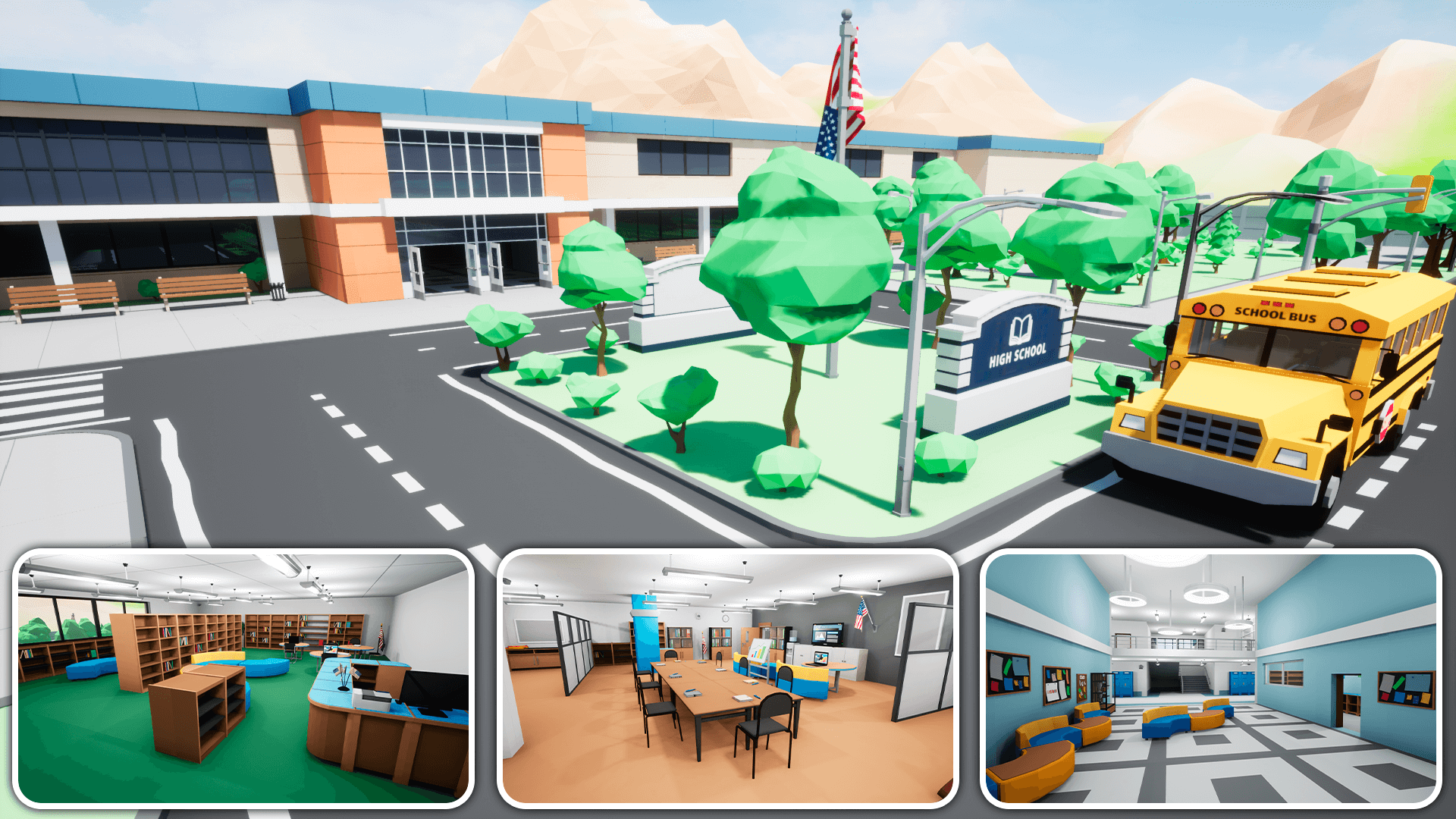 LowPoly School | Fab