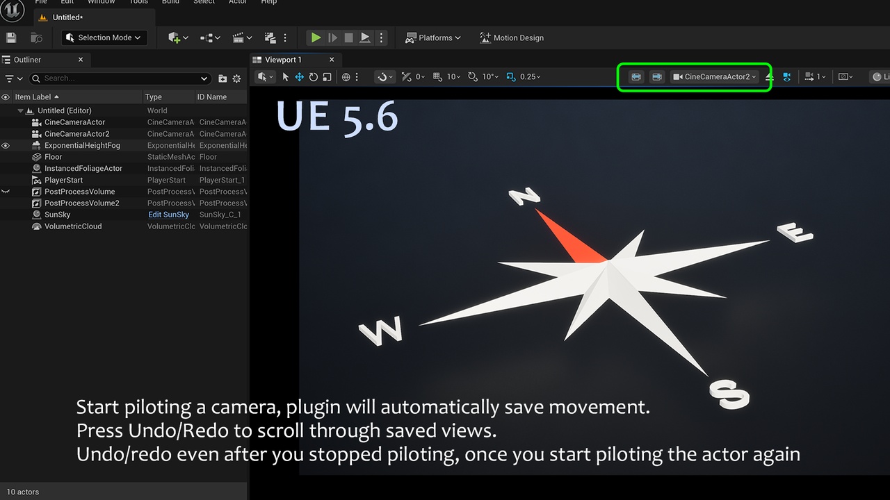 Media 1 for listing Save My Camera (Pilot actor undo system)