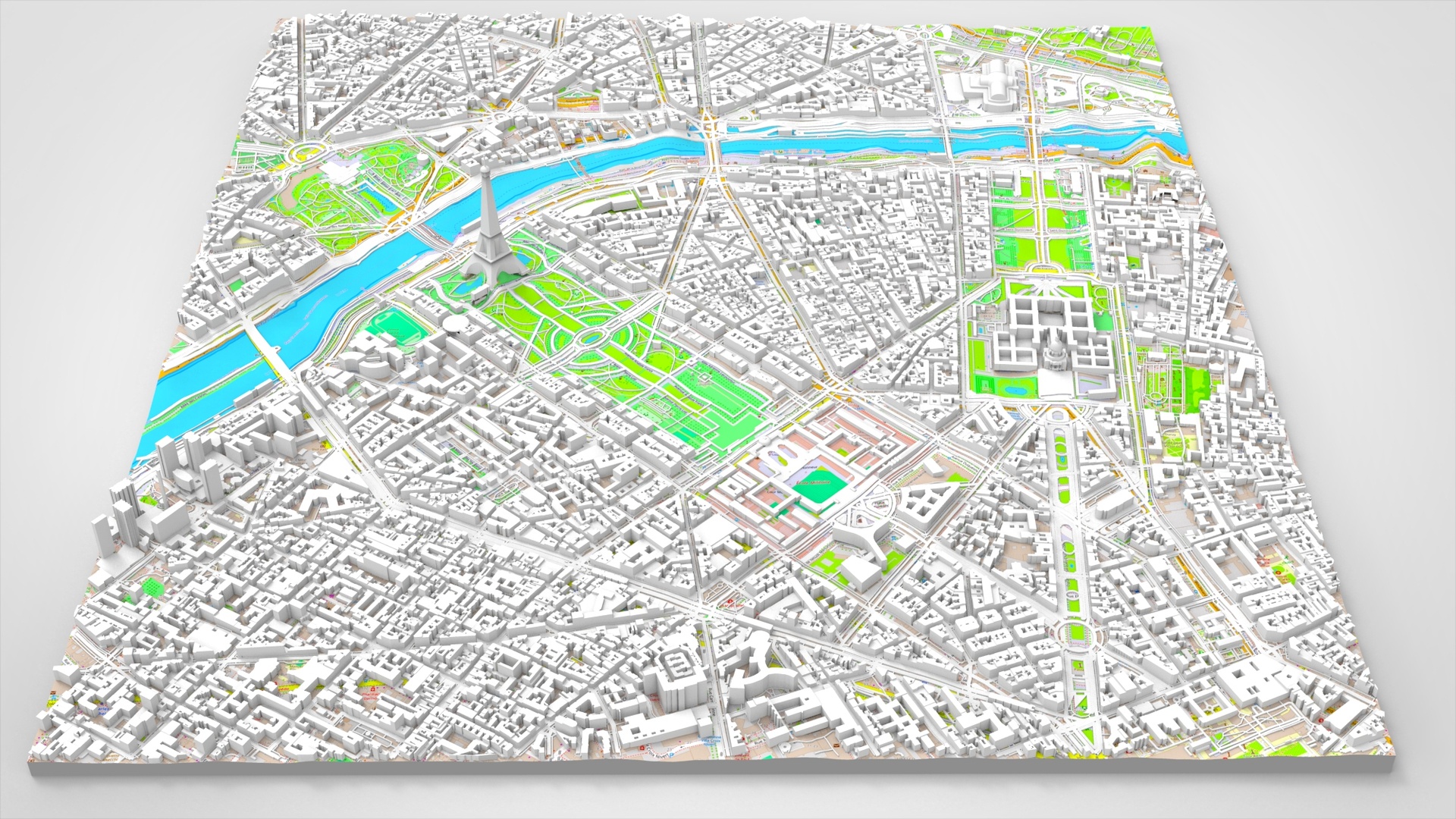 Media 1 for listing Cityscape Paris France fragment city 3D model