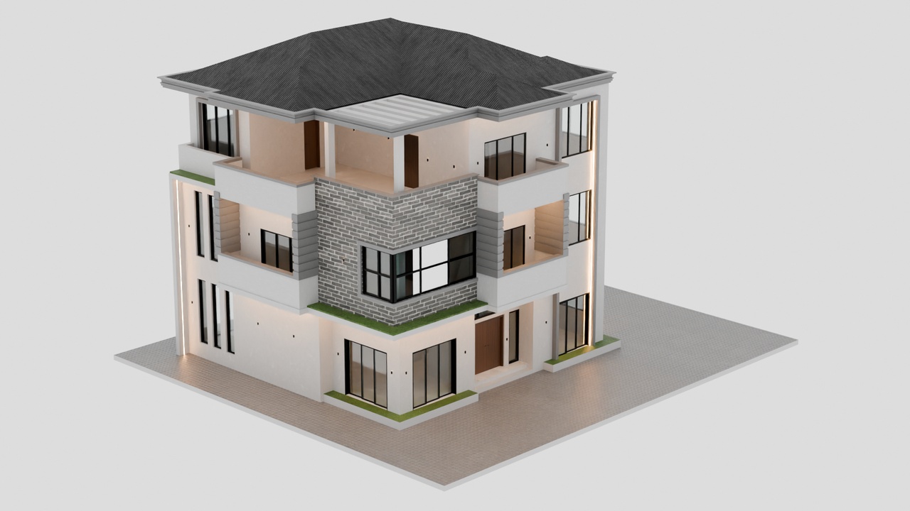 Media 1 for listing Multi-Story Residence - Contemporary Urban Villa with Terrace, Modern Style