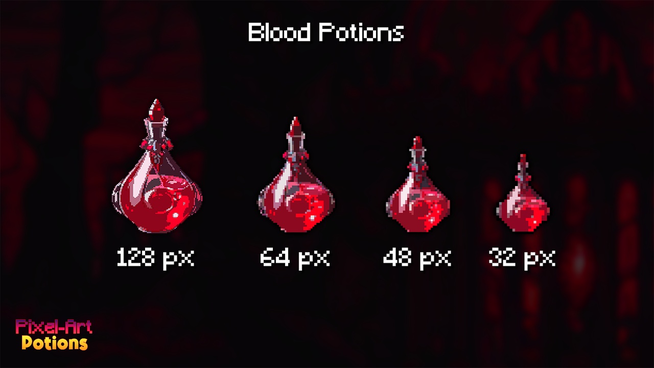 Media 1 for listing Pixel-Art Potions