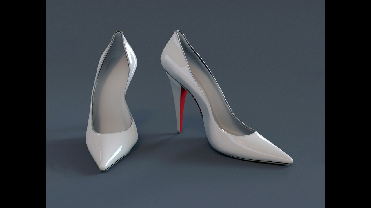 Media 1 for listing Elegant Grey Stiletto High Heels -l ow-poly 3D model