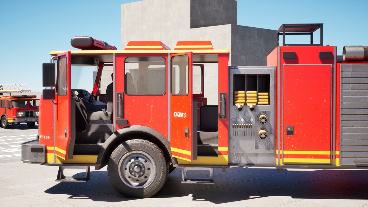 Media 1 for listing Drivable Fire Truck Engine with Ladder and Water (Replicated Blueprint)