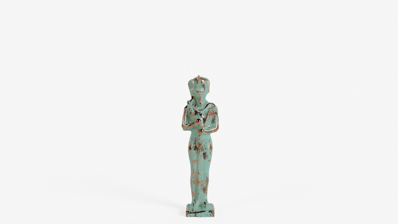 Media 1 for listing Ancient Egyptian Patinated Statue – Aged Bronze Figurine
