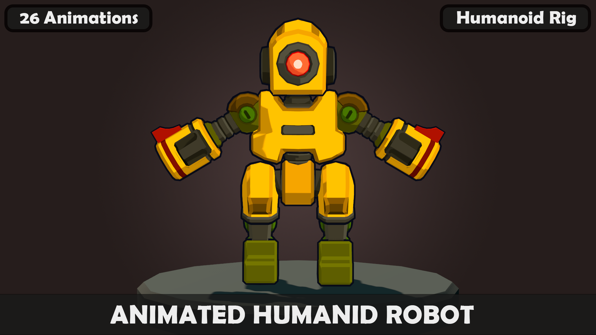 Animated Cartoon Humanoid Robot 8 (26 Animations) GameReady | Fab