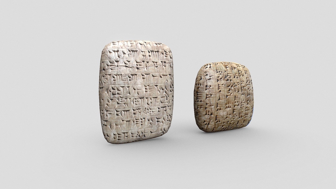 Media 1 for listing Cuneiform Clay Tablets Low Poly