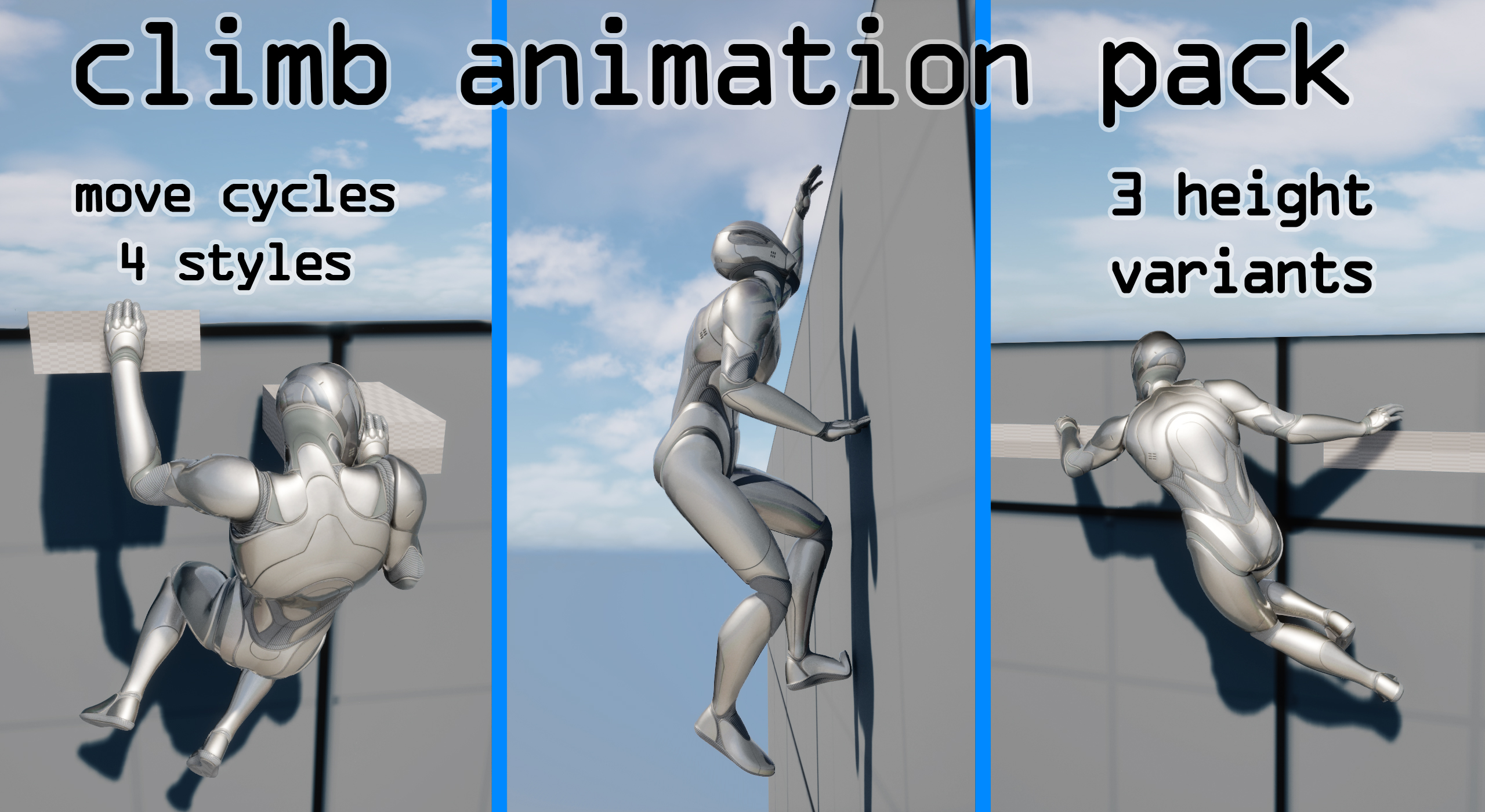 [Motion Matrix] ledge climbing animation pack | Fab