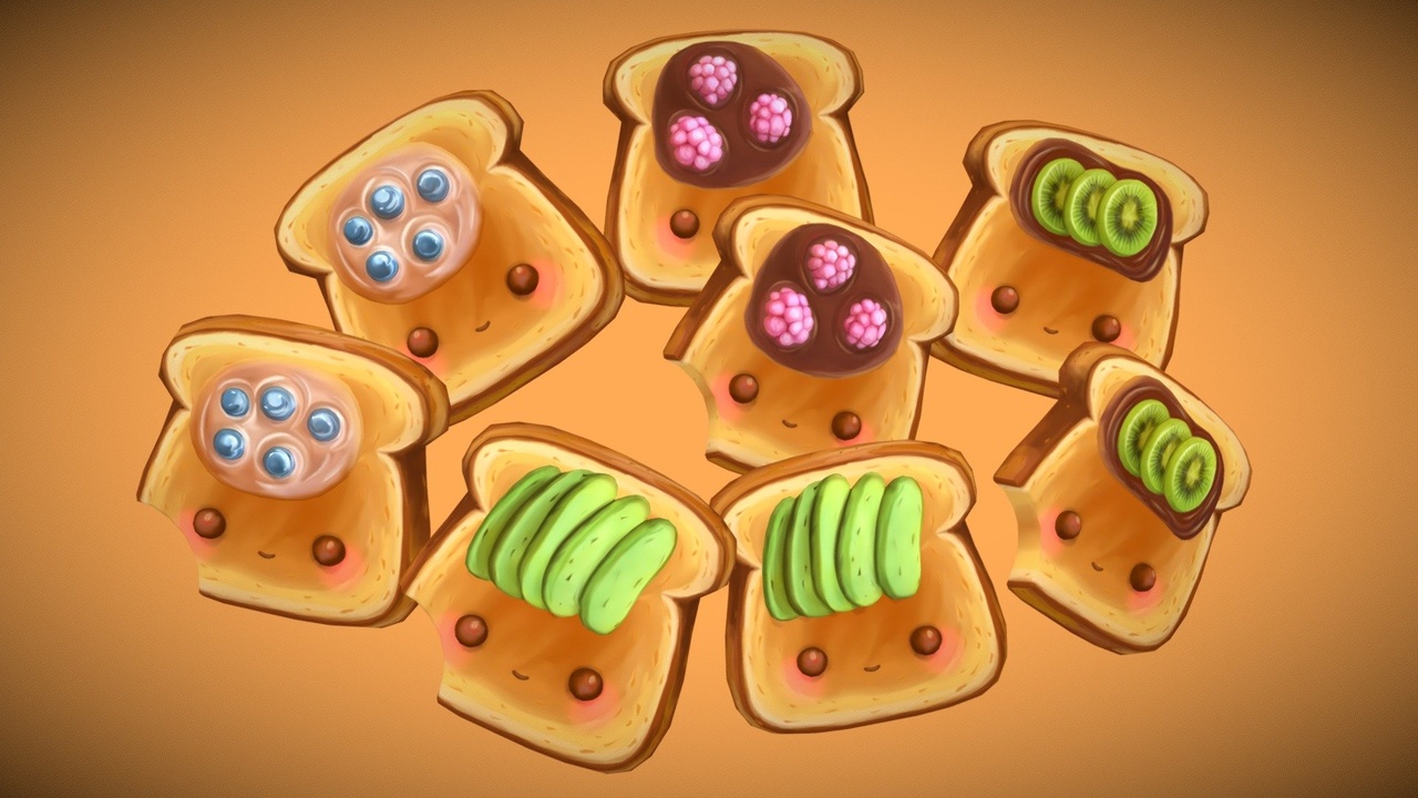 Media 1 for listing Cute Toasts - Fruity