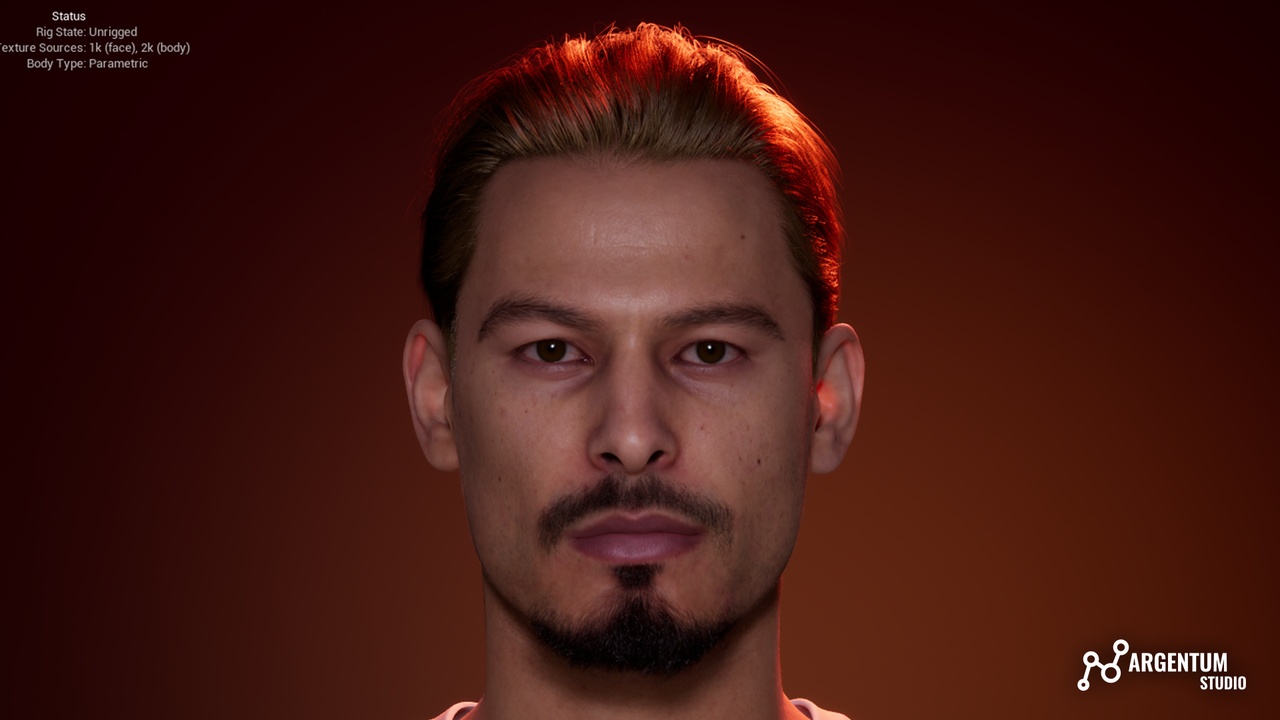 Media 1 for listing Slicked Back Hair - Argentum - M009