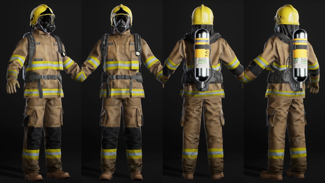 Media 1 for listing FireFighter SCBA Tank - Metahuman