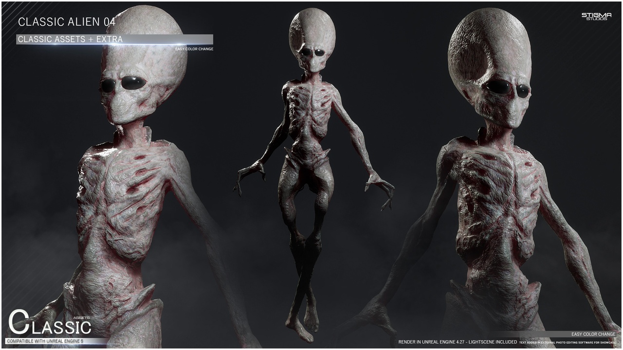 Media 1 for listing Classic Special Pack 02 - Alien & Zombie Classic Assets + Extra | STIGMA STUDIOS