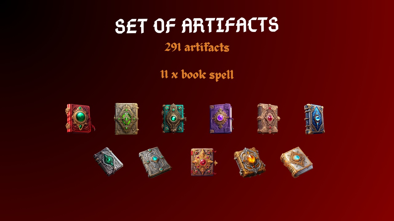Media 1 for listing Artifacts Icon Set - Enchanting Collection of 291 Magic Artifacts, 2D Icons