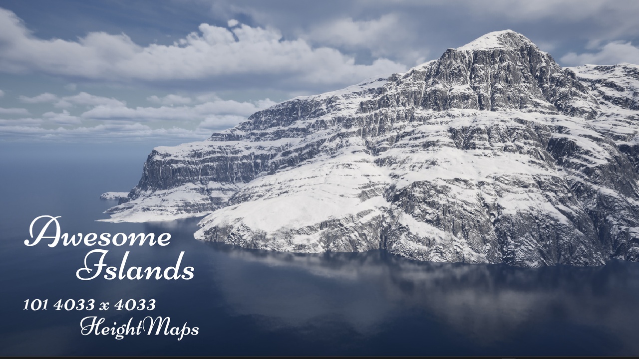 Media 1 for listing Awesome Island Heightmaps - 4033 x 4033 HeightMaps