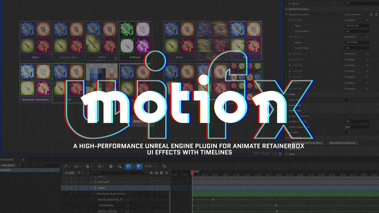 Media 1 for listing MotionUIFX - Animate UI Materials on the Timeline