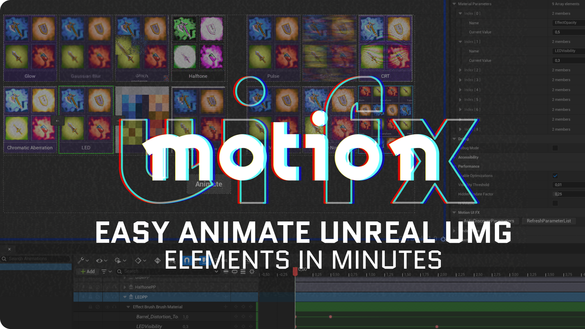 MotionUIFX - Animate UI Materials on the Timeline | Fab
