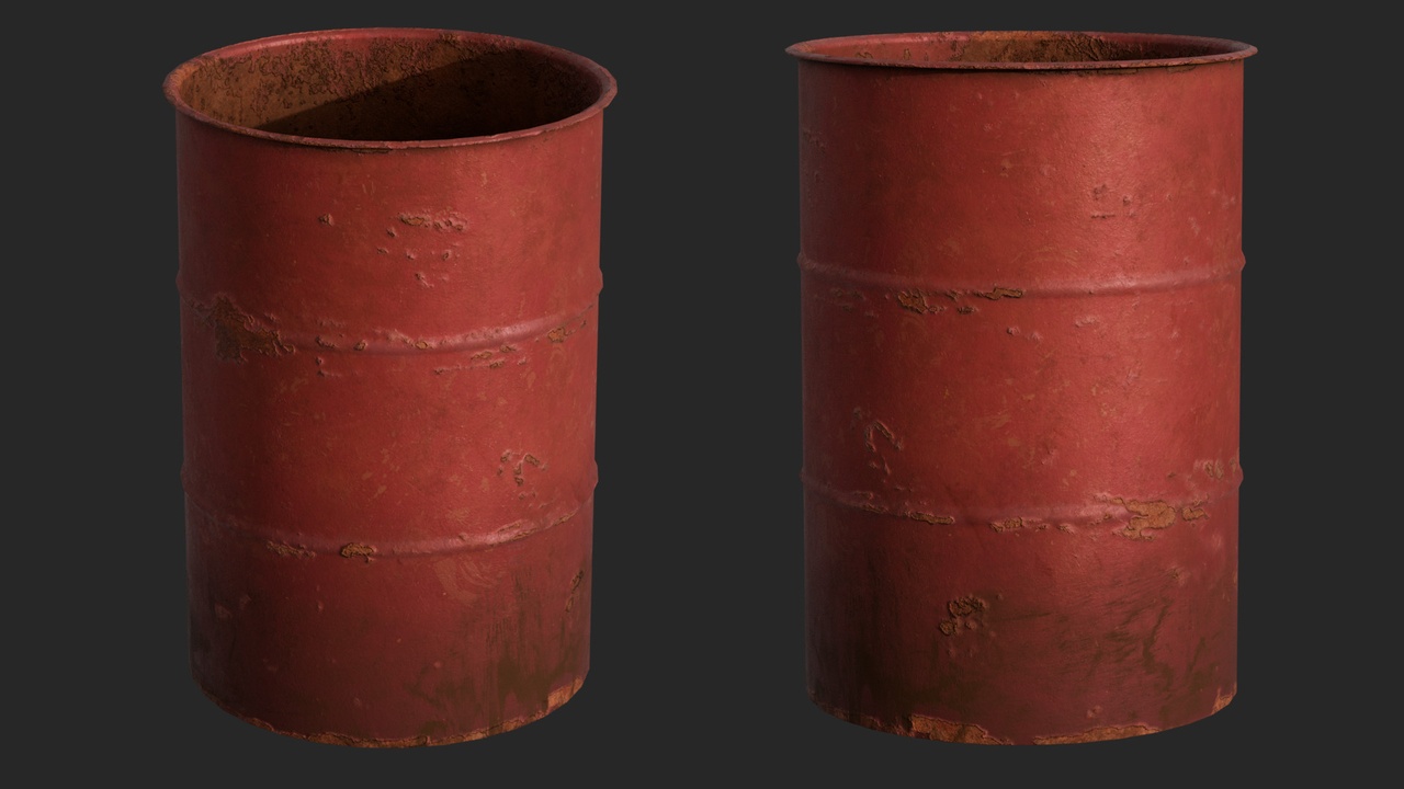 Media 1 for listing Game model of an old rusty barrel