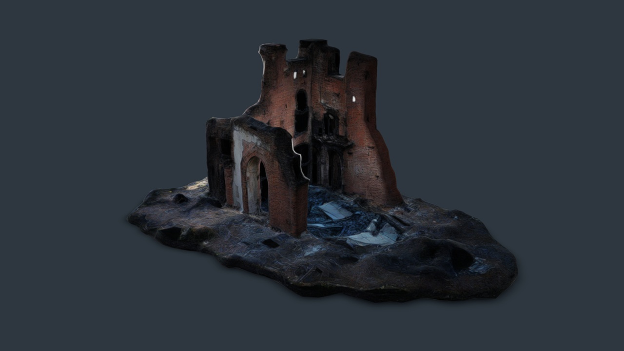 Media 1 for listing Destroyed abandoned building 002