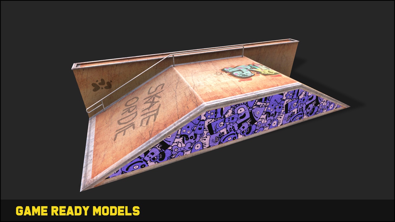 Media 1 for listing Skateboard and Skate Park 3D Assets