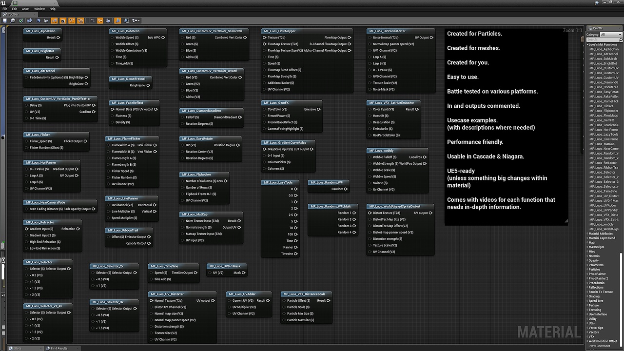 Media 1 for listing Luos's VFX Material Function Pack 1