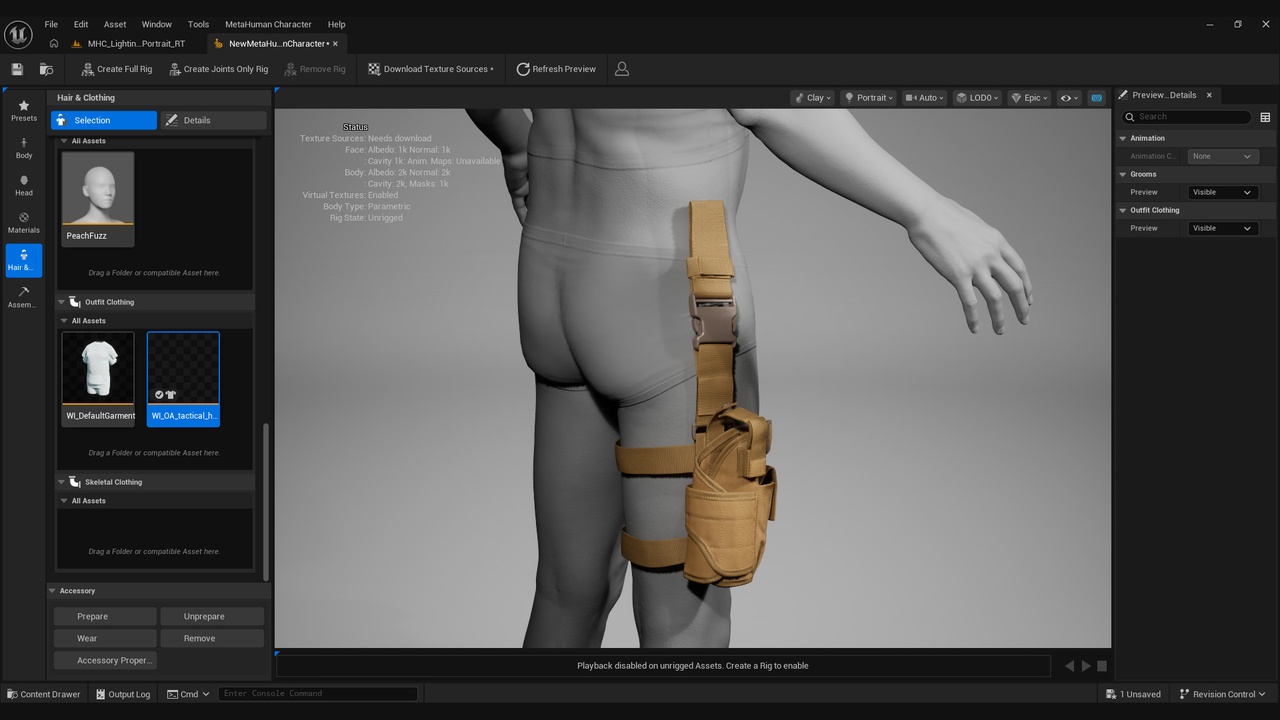 Media 1 for listing Holster for Metahuman 19 - MHPKG