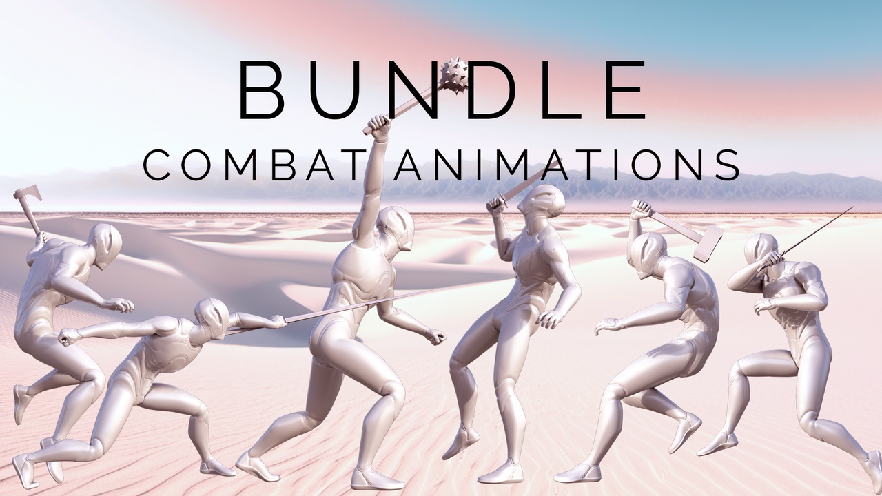 Media 1 for listing BUNDLE One-Handed Weapons Combat Animations