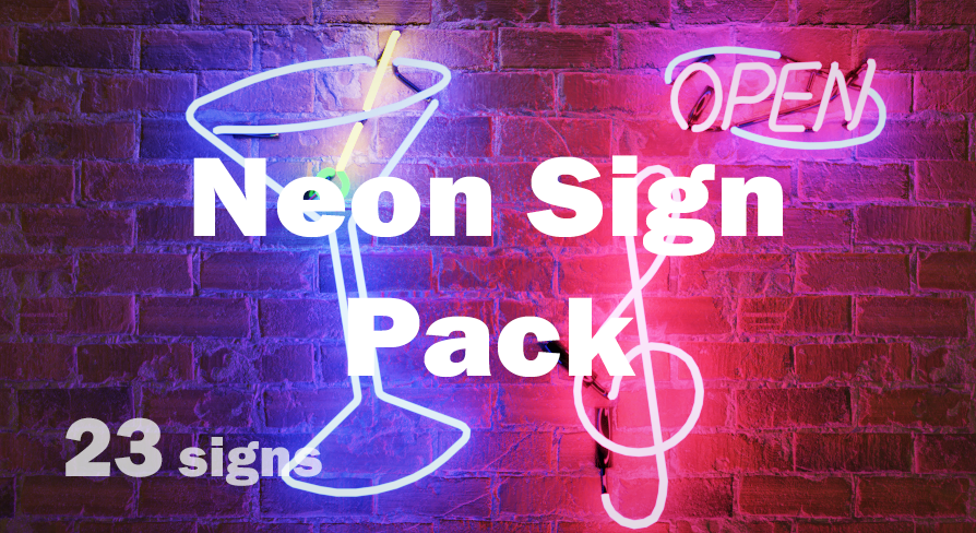 Neon Bundle. Sign Neon Sign Pack | Fab