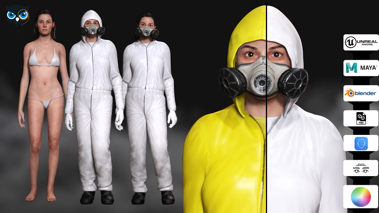 Media 1 for listing Sterile Containment Suit High-Quality 3D Character Asset