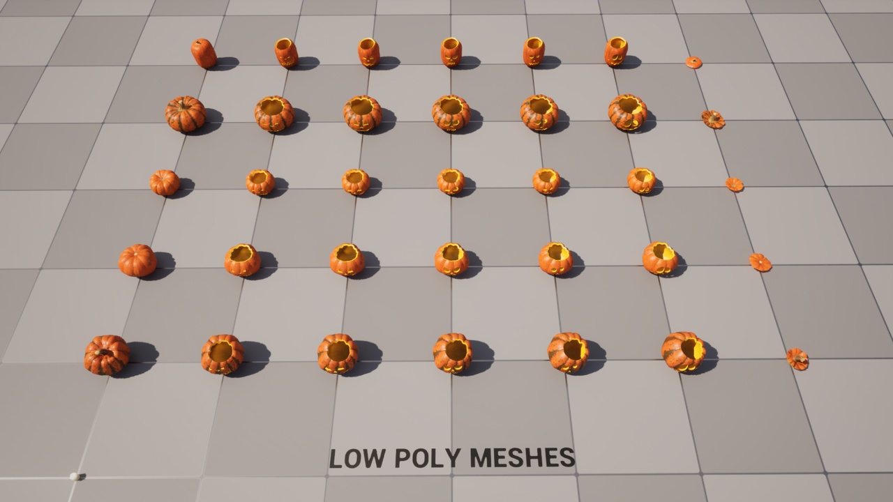 Media 1 for listing Realistic Halloween Pumpkins Pack