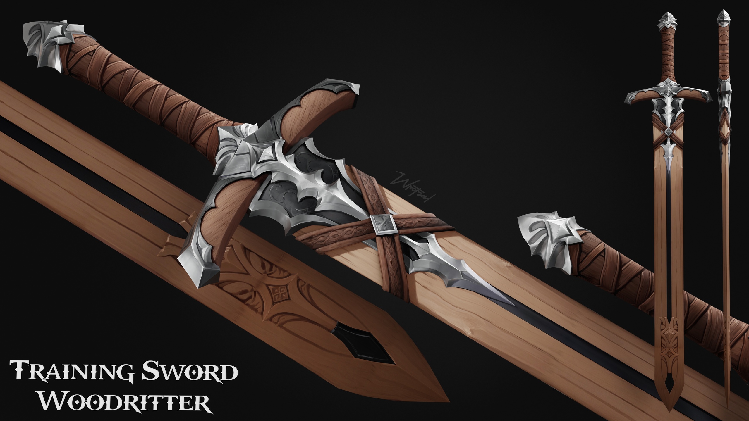 Media 1 for listing Beginner Sword Woodritter [Stylized Fantasy]