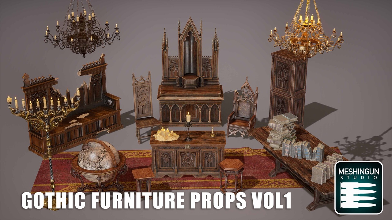 Media 1 for listing Gothic Furniture Props Vol1