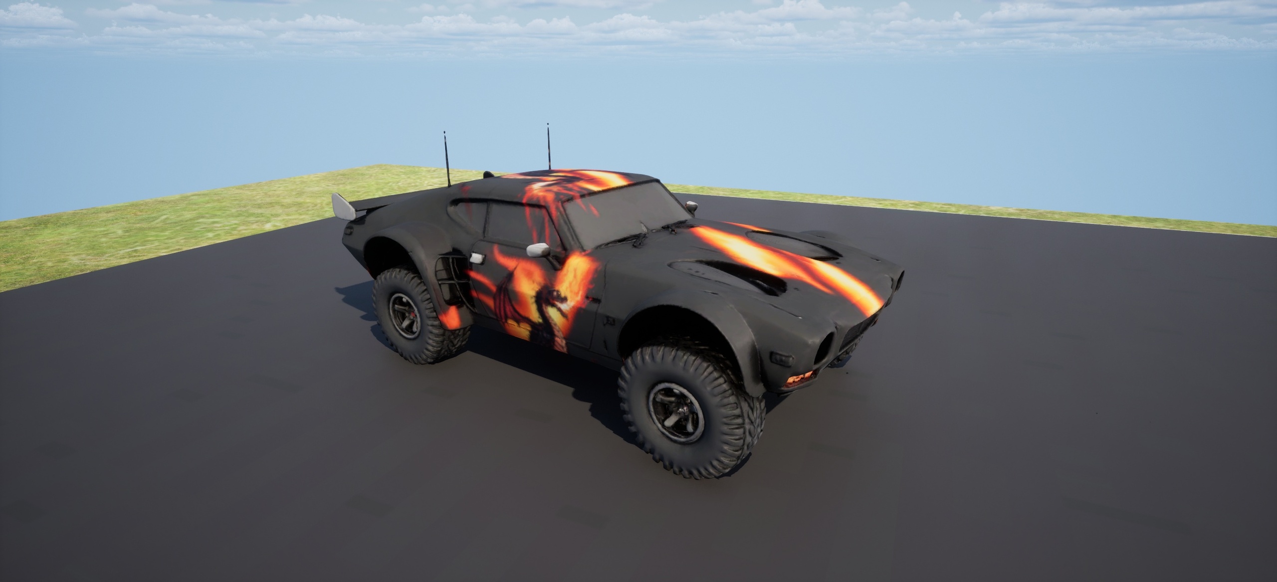 Car Stickers Rigs Rally Car - Dragon And Fire Decals - Prop / Rig | Fab