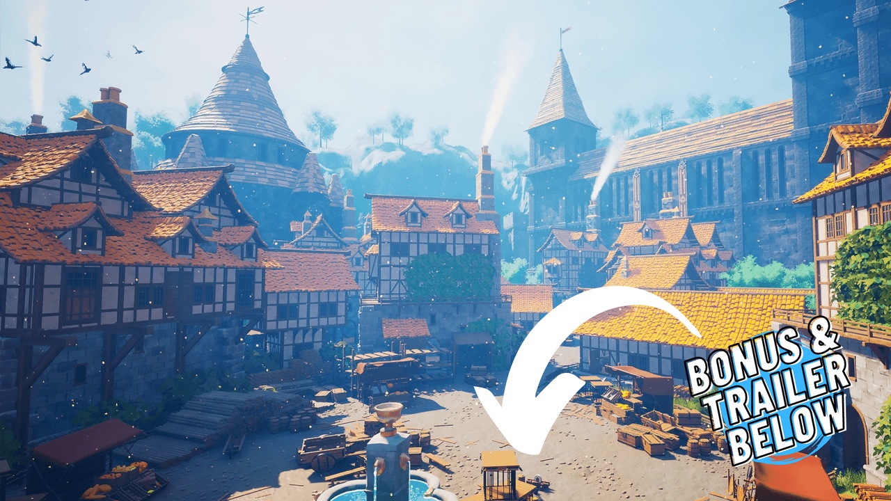 Media 1 for listing Fantasy Medieval Kingdom (Stylized Castle, Town, Village, Dungeon, Kingdom)