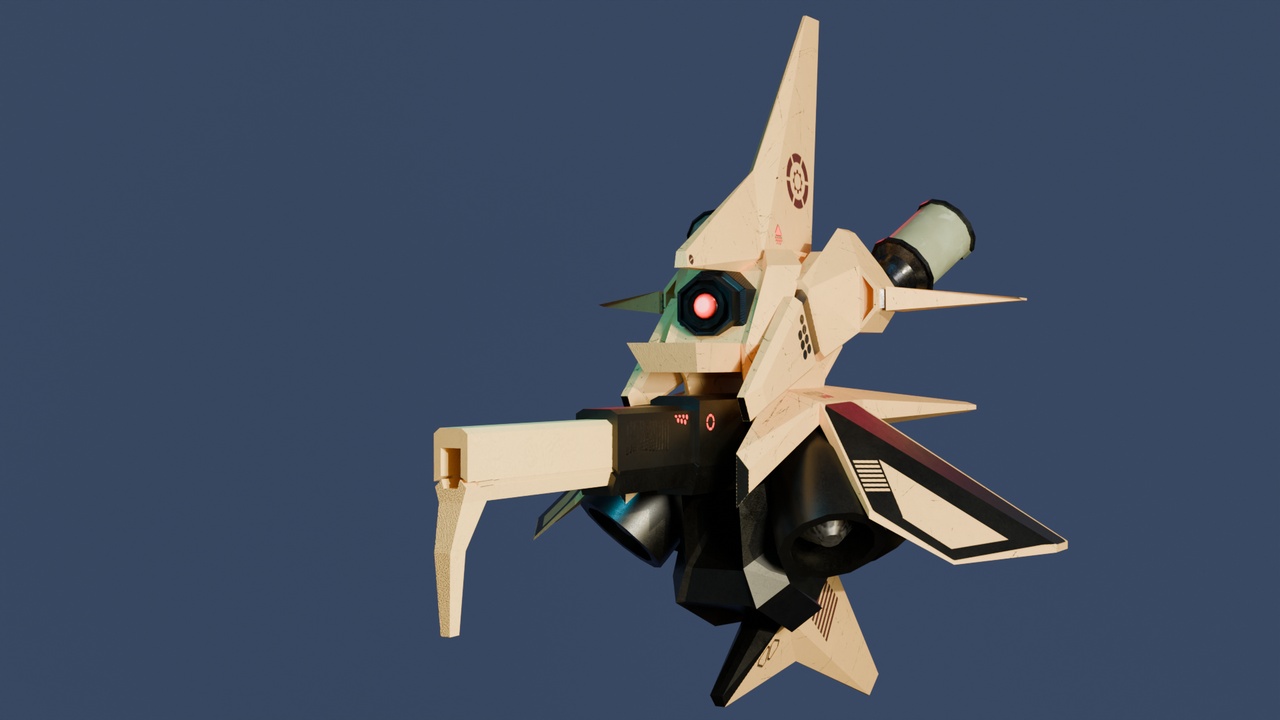 Media 1 for listing Low Poly Sci-fi Drone 5