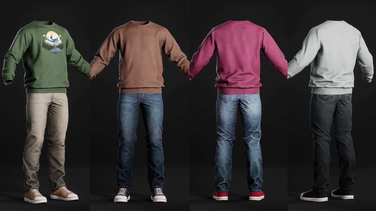 Media 1 for listing Hoodie Jeans Outfit - Metahuman