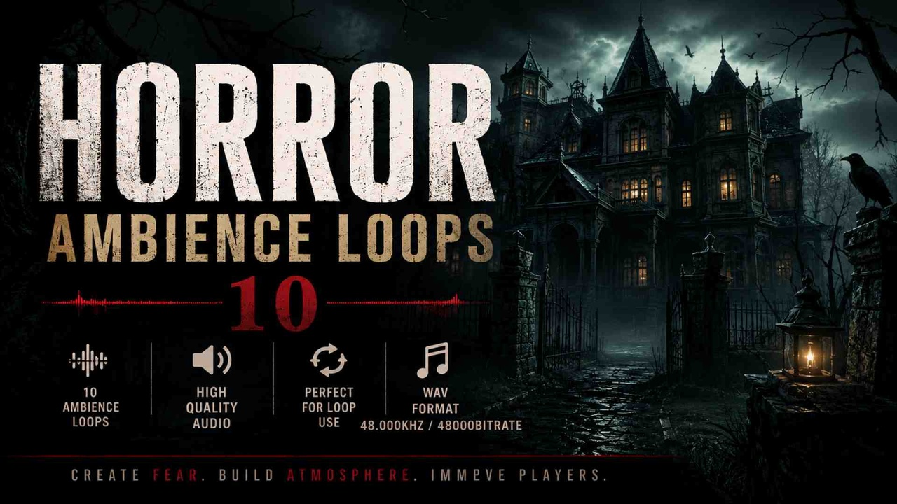 Media 1 for listing Horror Ambience Loops Vol. 1 – 10 Seamless Atmospheric WAV Loops